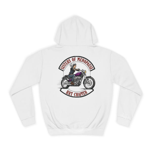 Funny Biker Hoodie for Women | Menopause Humour Motorcycle Hoodie |  Gift for Female Riders | Next Chapter Life Hoodie | HRT Chapter