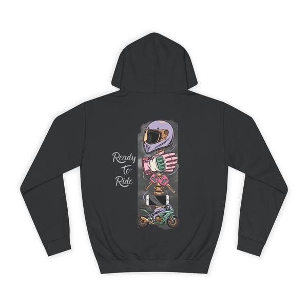 Ready to Ride Hoodie, Asphalt Goddess, Female Biker Hoodie, Gift for her,  Bike Life, Women Bikers, Biker