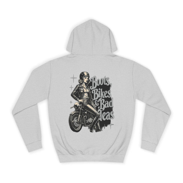 Female Motorcycle Hoodie | Biker Babe T-shirt | Gift Female Bikers | Boots, Bike and Bad ideas | Biker Gift