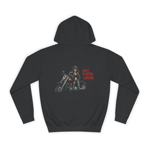 Next Chapter Loading | Female Biker Hoodie | Menopause Humour Motorcycle Hoodie | Menopause Chapter | Female Riders | Next Chapter Hoodie