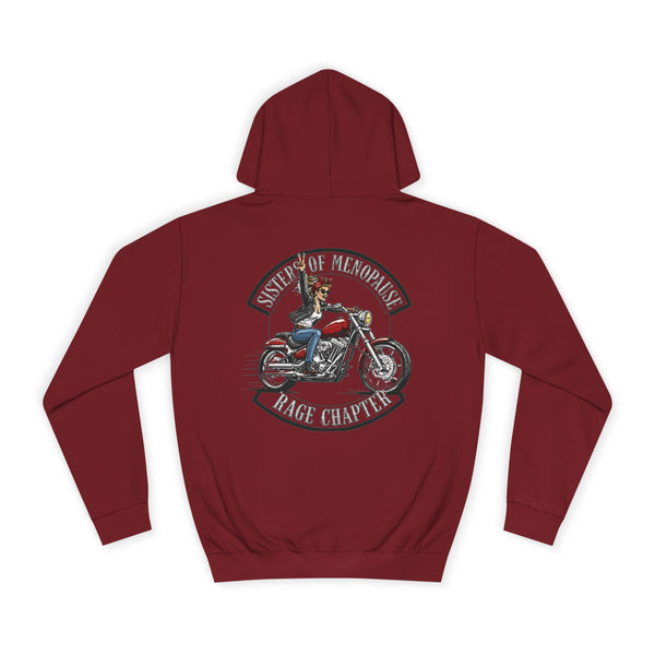 Funny Biker Hoodie for Women | Menopause Humour Motorcycle Hoodie | Menopause Chapter | Female Riders | Next Chapter Life Hoodie